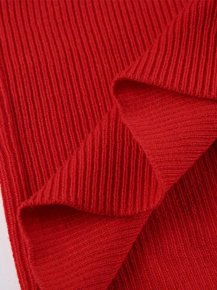 Vintage Contrast Color Star Raglan Sweater