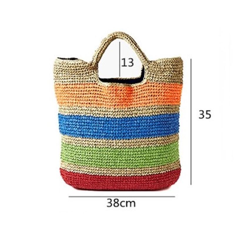 Boho Bag, Woven Rope Handbag, Alba Yellow Rainbow