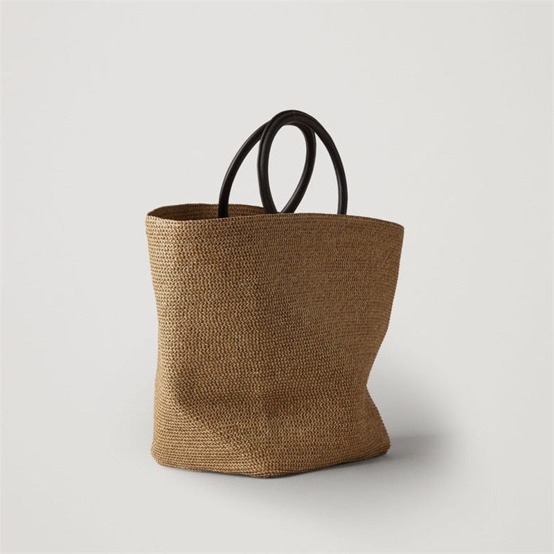 Boho Bag, Woven Straw Handbag, Andres Bag