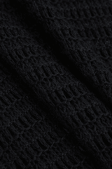 V-neck Tassel Hem Crochet Knit Cover Up Dress