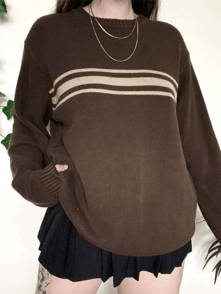 Vintage Three Striped Pullover Sweater