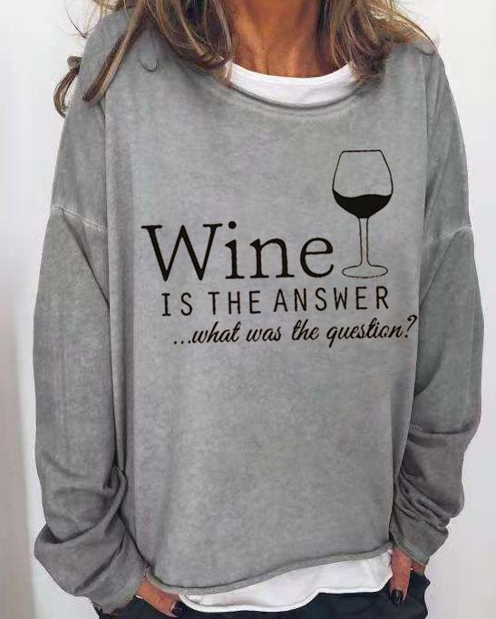 Wine Is The Answer Top(4Colors)