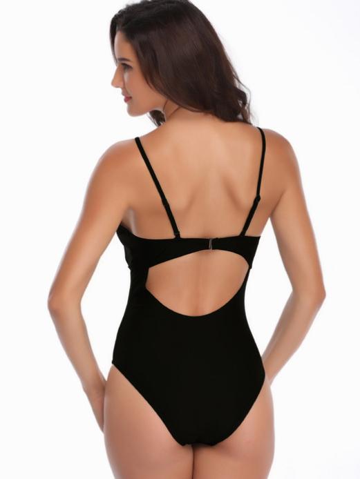 Hollow Deep V-neck Swimsuits