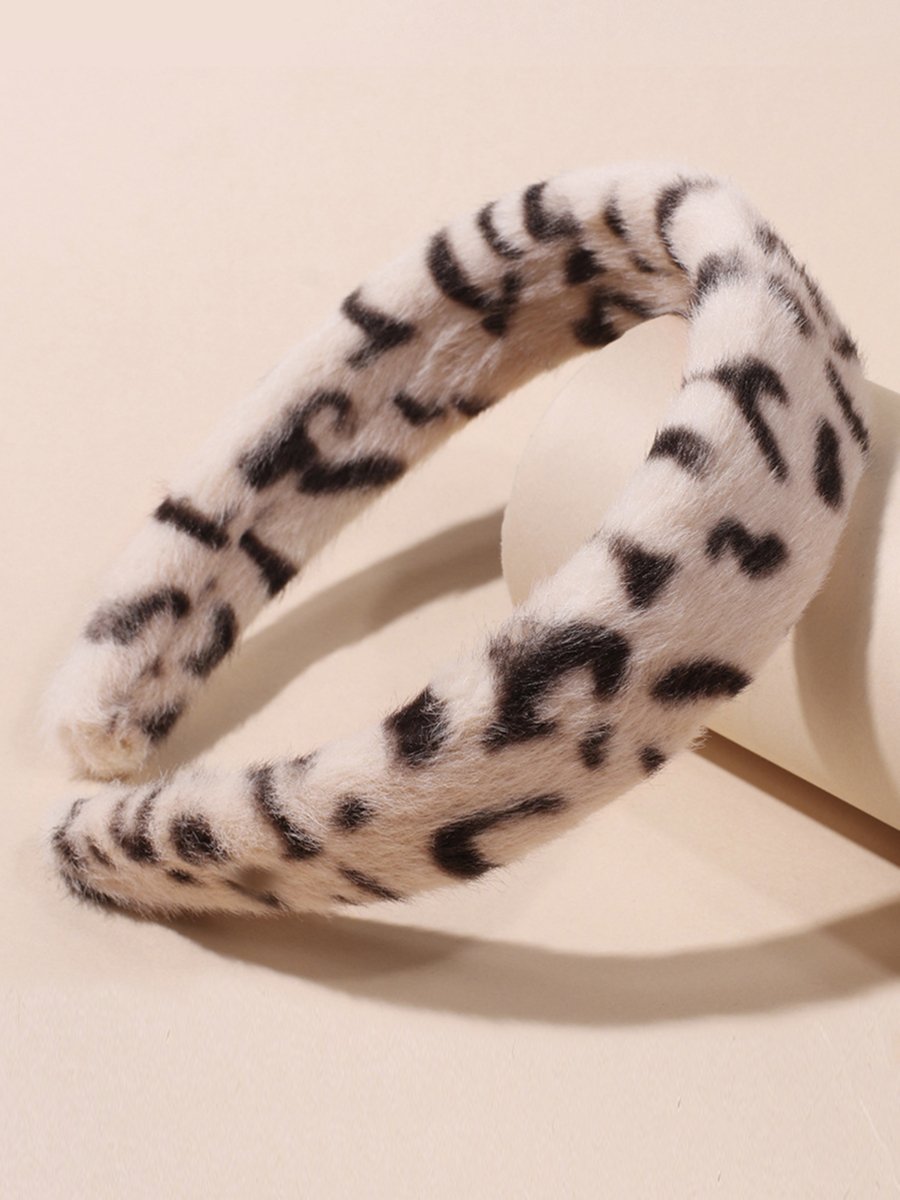 Fluffy Leopard Pattern Hair Hoop