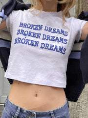 Broken Dreams Y2K Crop Top