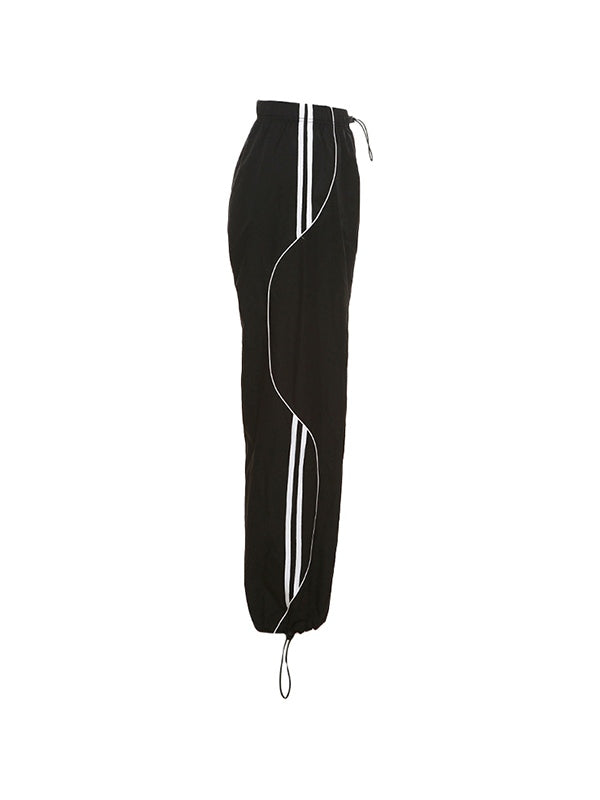 Piping Side Stripe Baggy Sweatpants