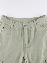 Green Washed Pocket Cargo Jeans