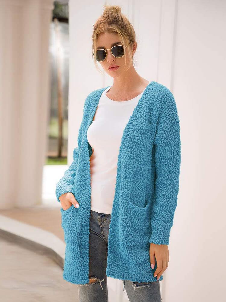Casual Loose Long Sleeve Breathable Open Front Cardigans