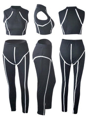 2 Piece Bodycon Sleeveless Top+Skinny Pants Sets