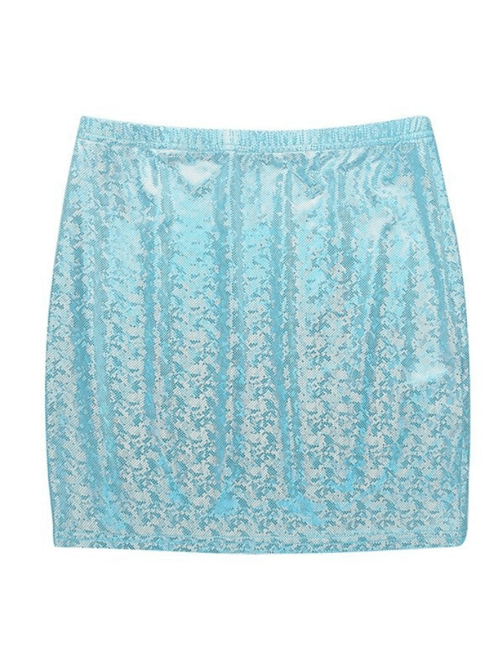 Low Waist Sparkling Package Hip Mini Skirts