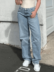 Mid Wash Classic Boyfriend Jeans