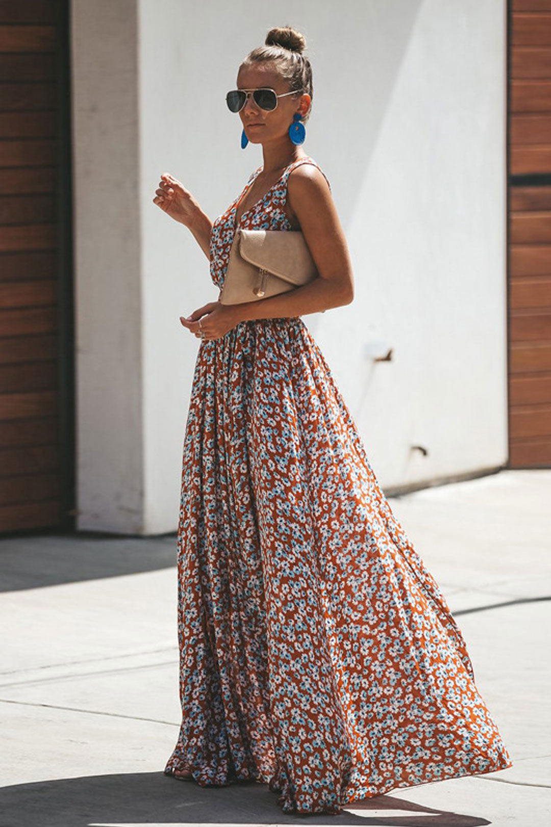 Boho Maxi Dress, Sundress, Cherry Blossom