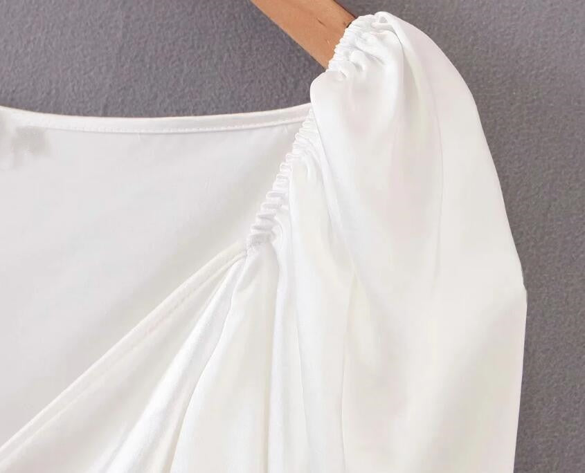 Boho Mini Dress Sundress, Embroidered Dress, Vintage White Margo