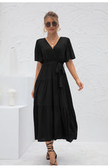 Boho Maxi Dress, Sundress, Kiara in Black