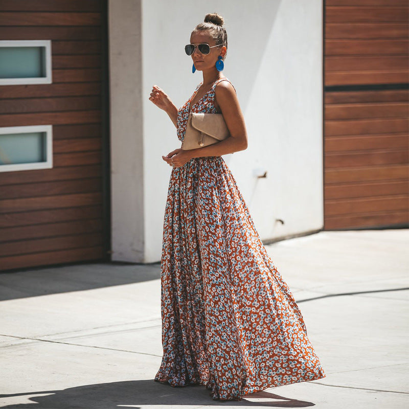 Boho Maxi Dress, Sundress, Cherry Blossom