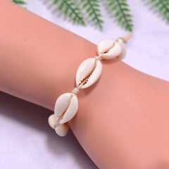 Boho Bracelet, White Puka Shell Bracelet, Sea