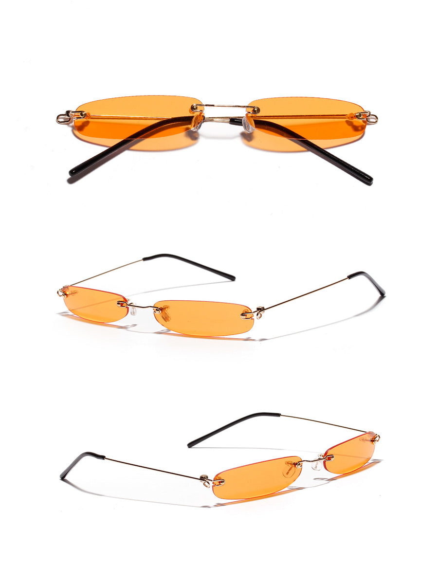 Rimless Tinted Lens Sunglasses