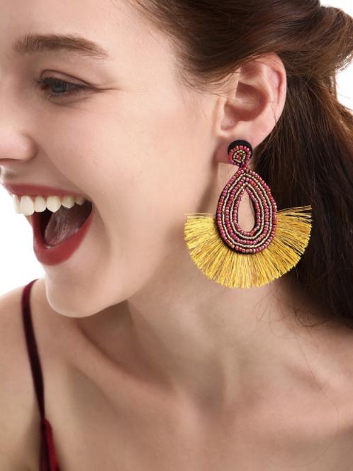 Bohemian style braided earrings