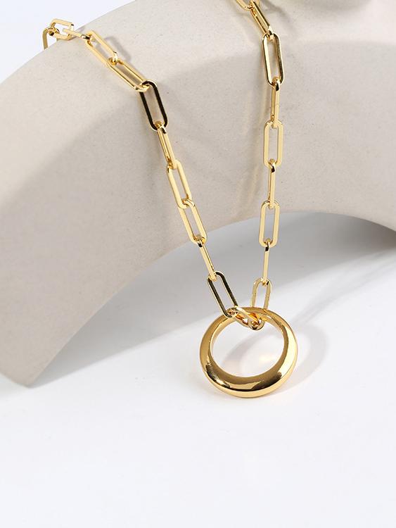 Ring Pendant Chain Necklace