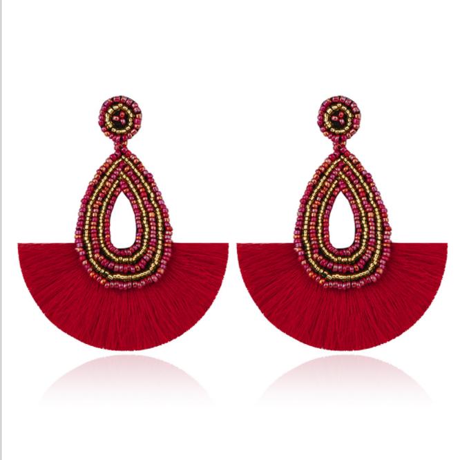 Bohemian style braided earrings