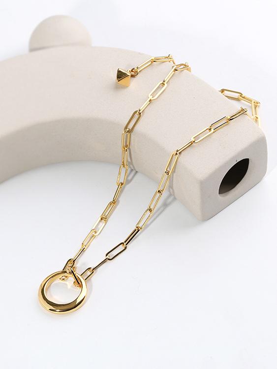 Ring Pendant Chain Necklace